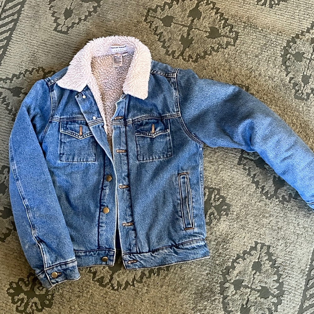 Vintage American Apparel Fleece-lined Jean Jacket